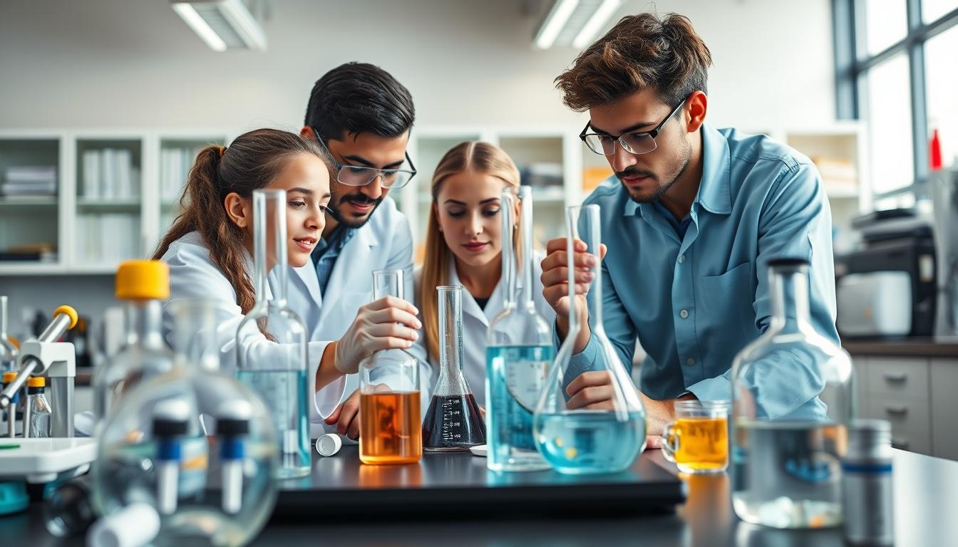 Students collaborating in study space